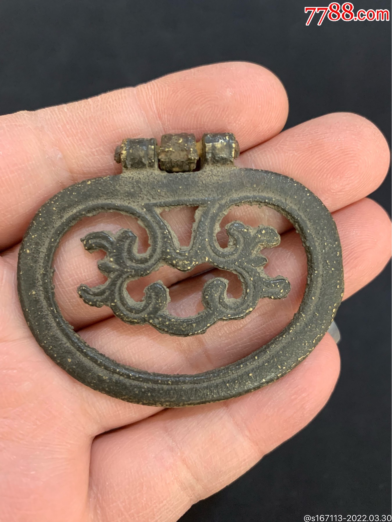 清代老铜饰品一件