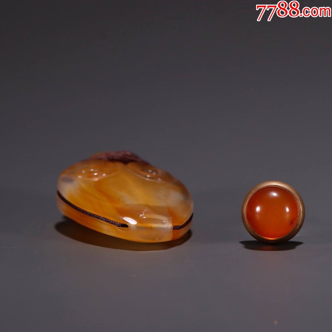 旧藏·老玛瑙如意纹鼻烟壶-价格:3500元-se86233131-鼻烟壶-零售-7788