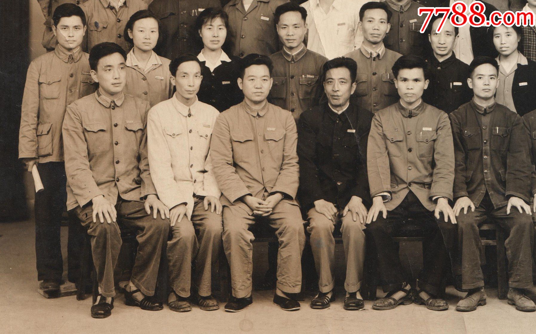 1965年成都机床厂社教工作队全体同志合影老照片