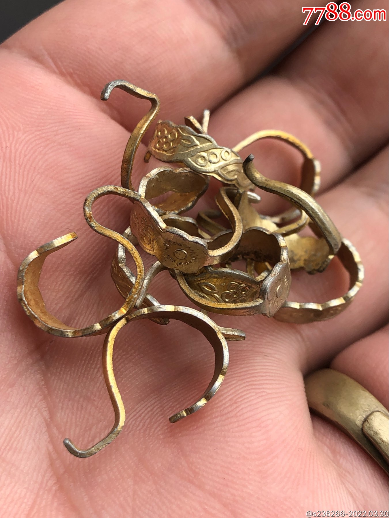 民国鎏金银耳饰11个