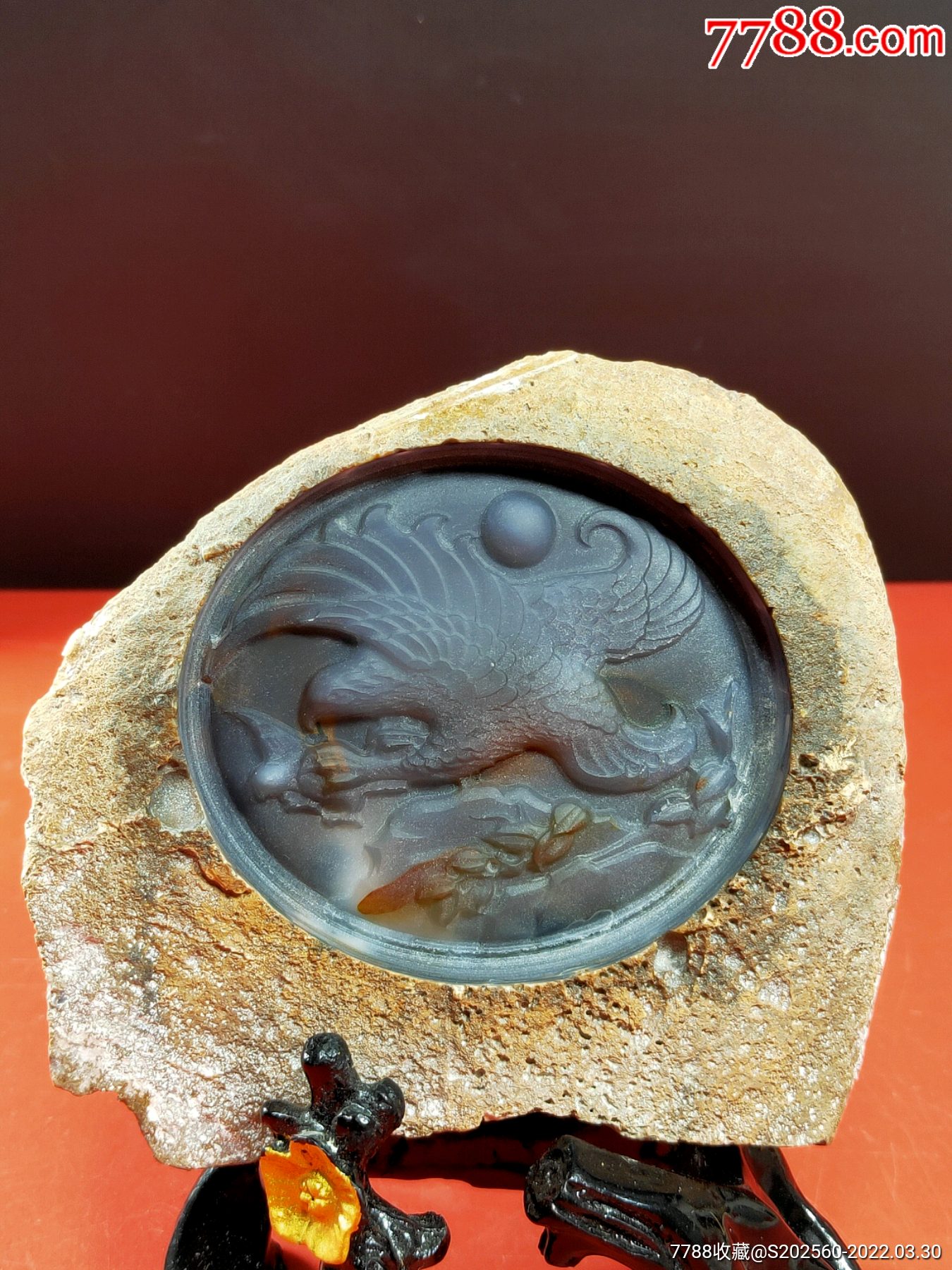 玛瑙大展宏图摆件28085