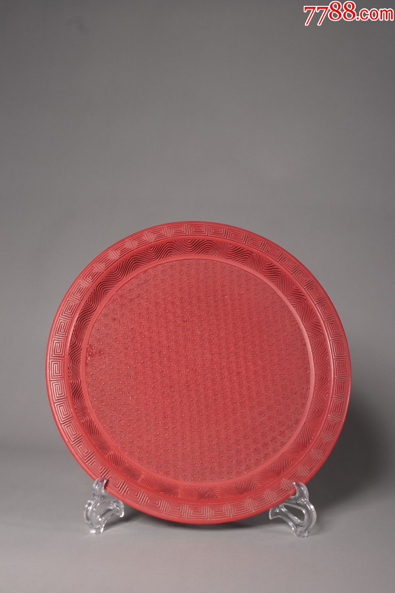 剔红漆器回纹赏盘