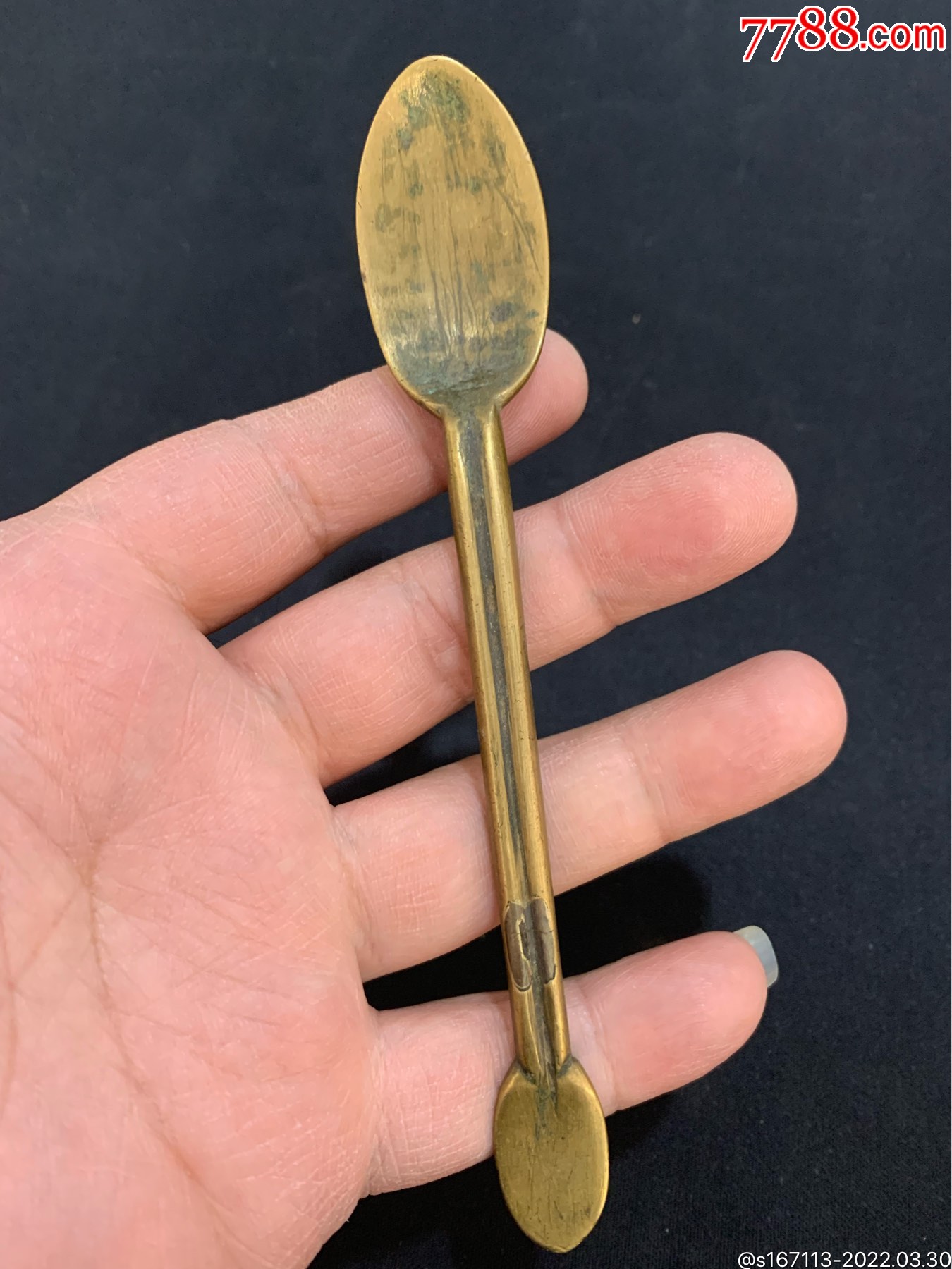 民国老铜勺一件