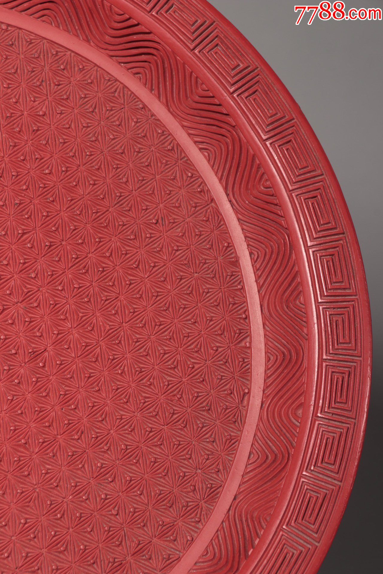 剔红漆器回纹赏盘