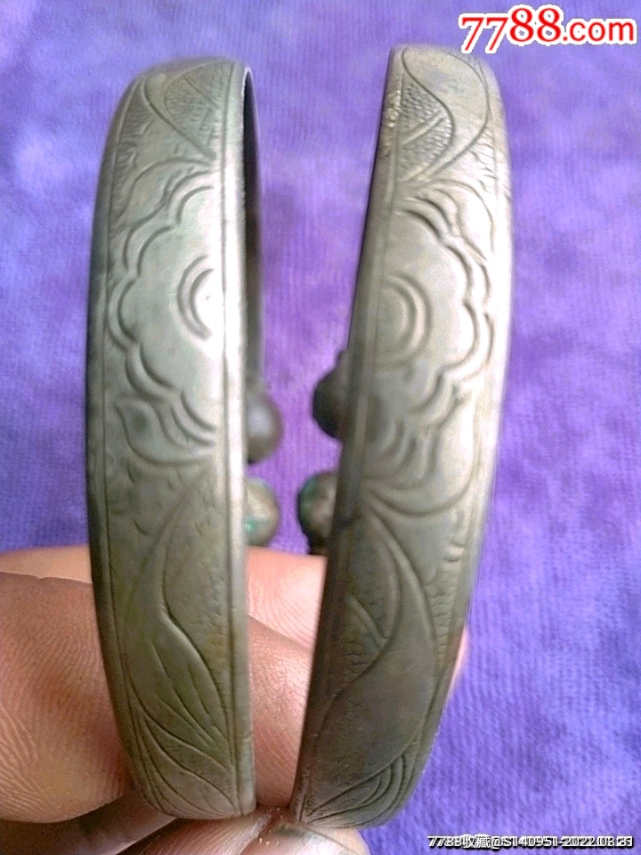 清朝龙凤祥银镯