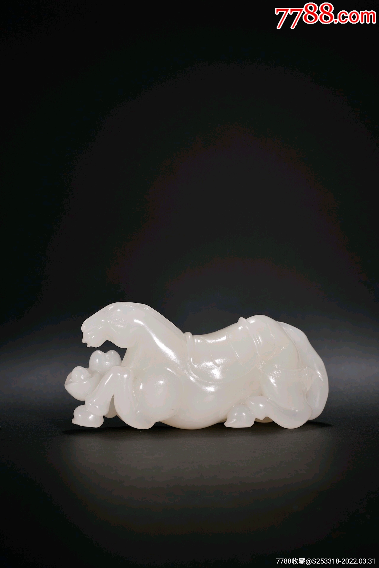 和田玉籽料富贵封侯雕件a21s128f