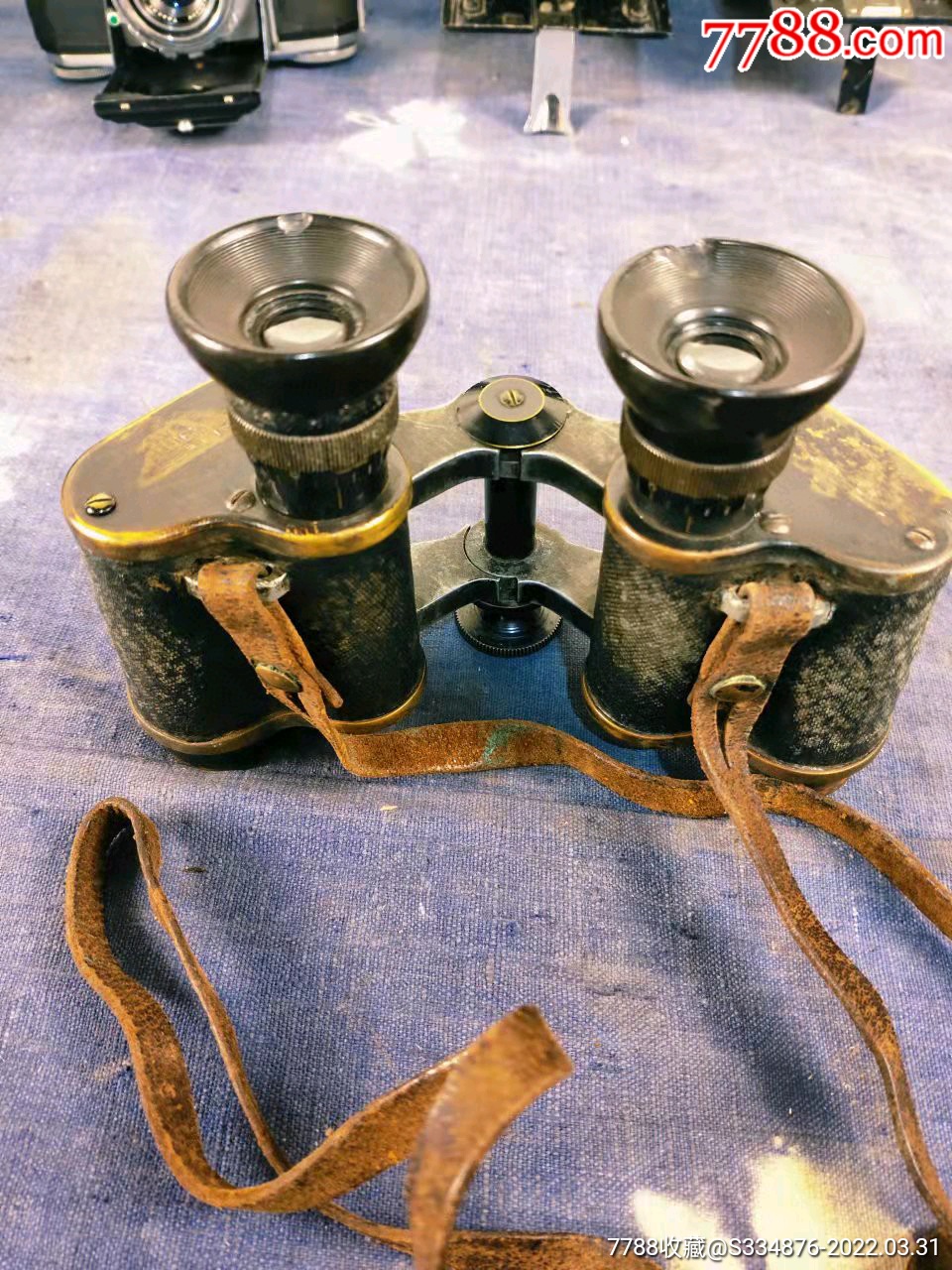 一战时期德国柏林goerz格尔茨望远镜铜制6倍镜手感重实带生产编号百年