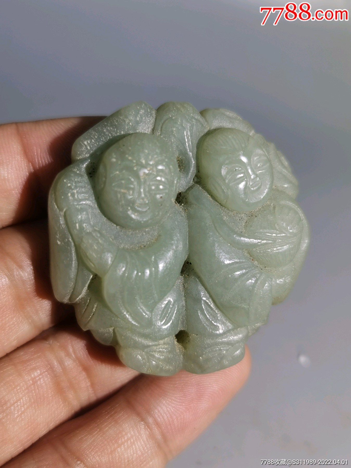 内蒙收的老和田玉包浆沁色入骨