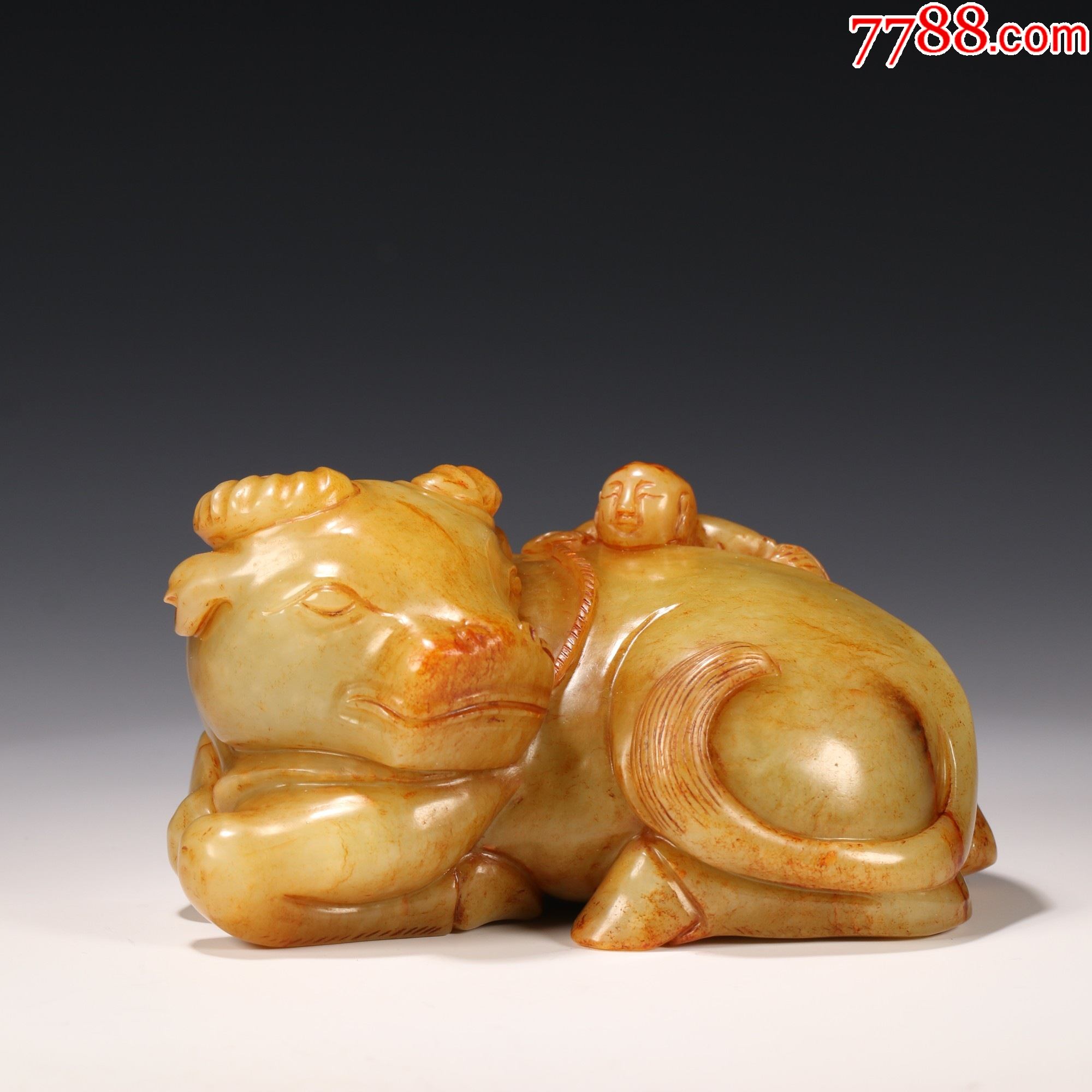 旧藏和田玉童子牧牛