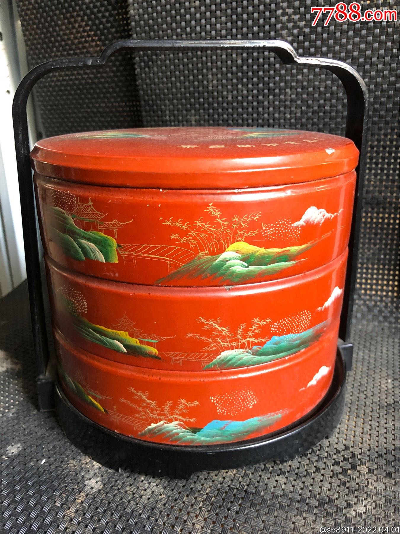 高级领导用的手绘漆器食盒