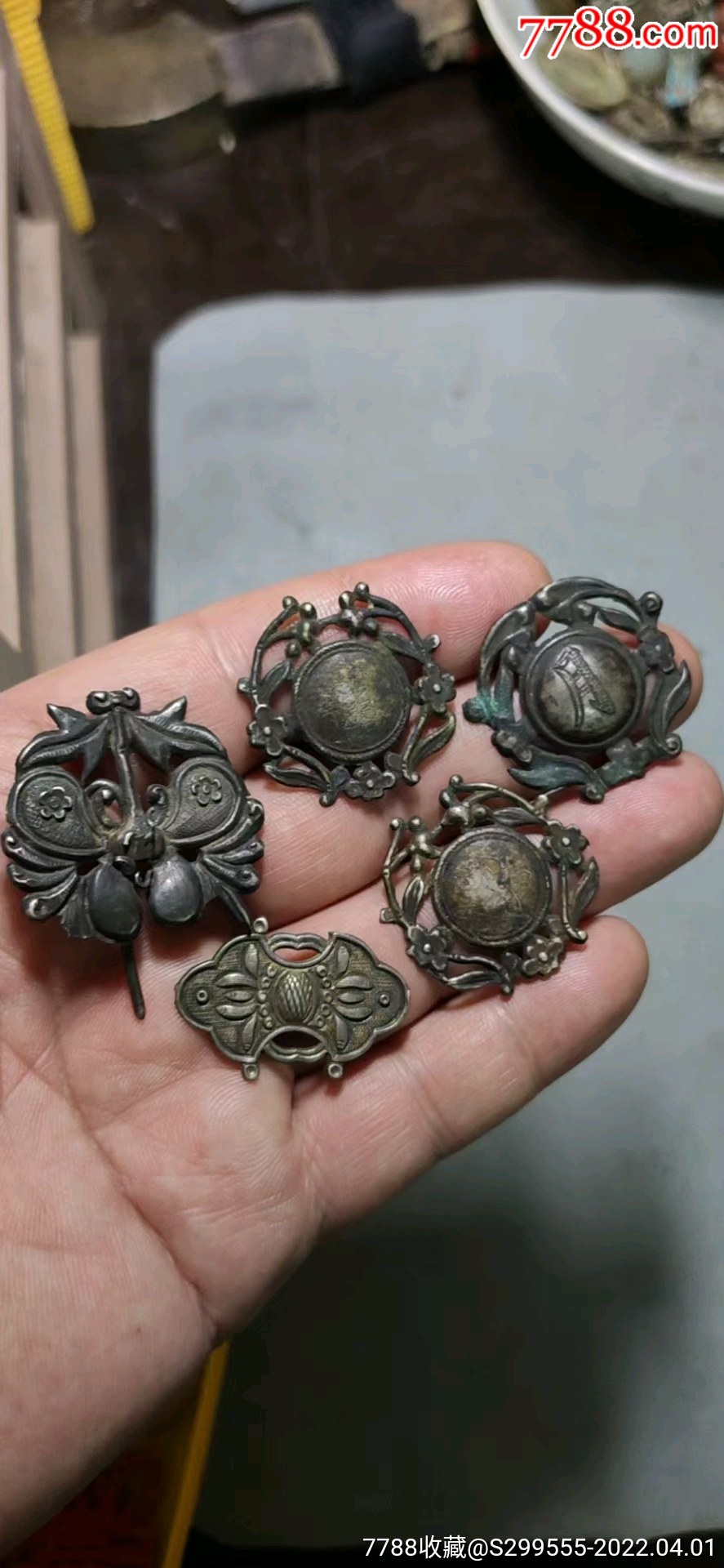 清代老银头饰235