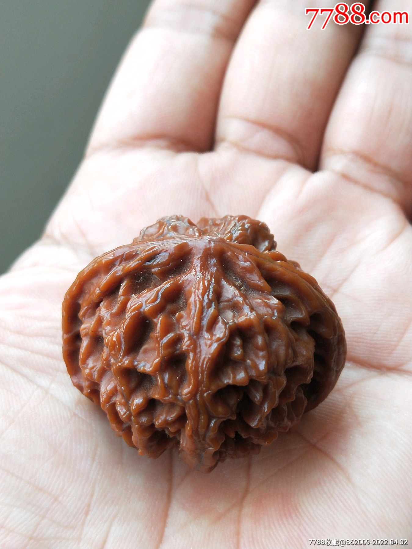 民国全品苹果圆形文玩老核桃一对