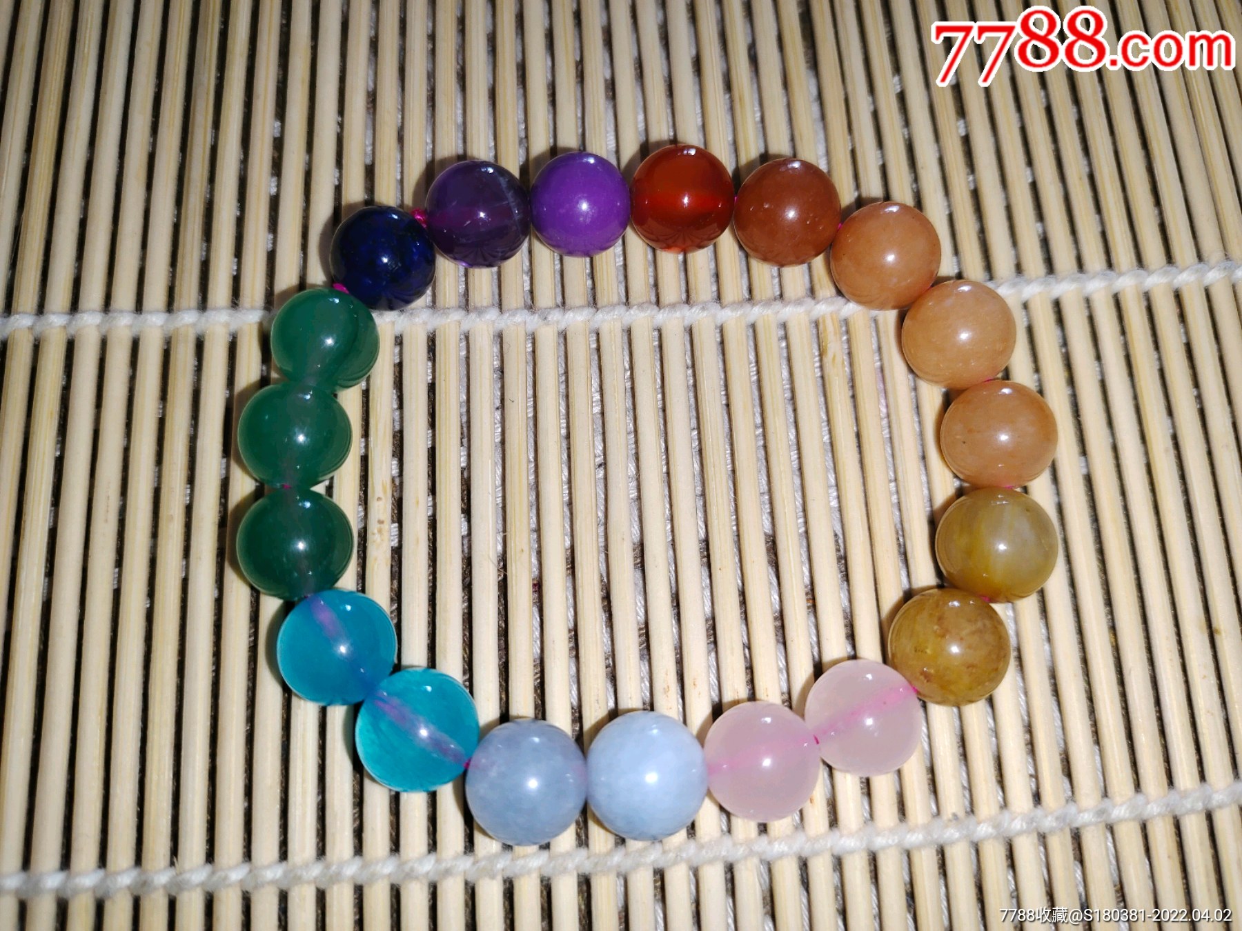 天然彩宝手串天河石水晶玛瑙玉石青金石多宝手串手链