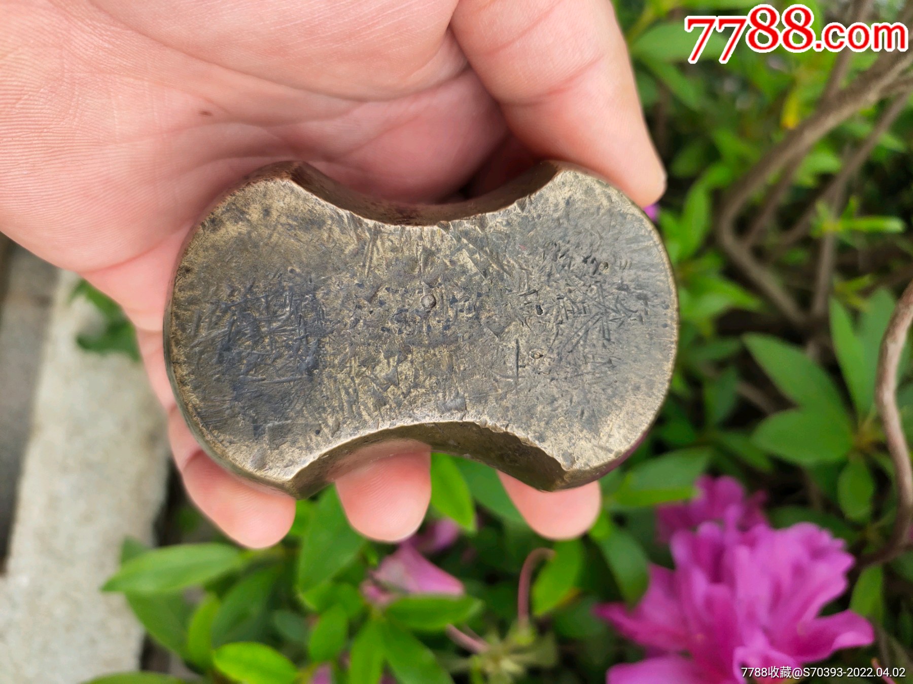 清代三十两铜砝码铜秤砣铜镇纸