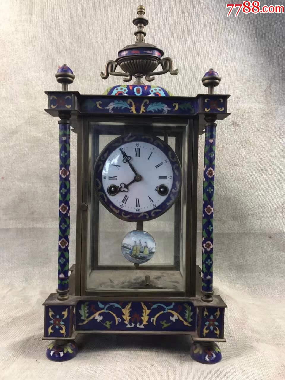 回流景泰蓝座钟