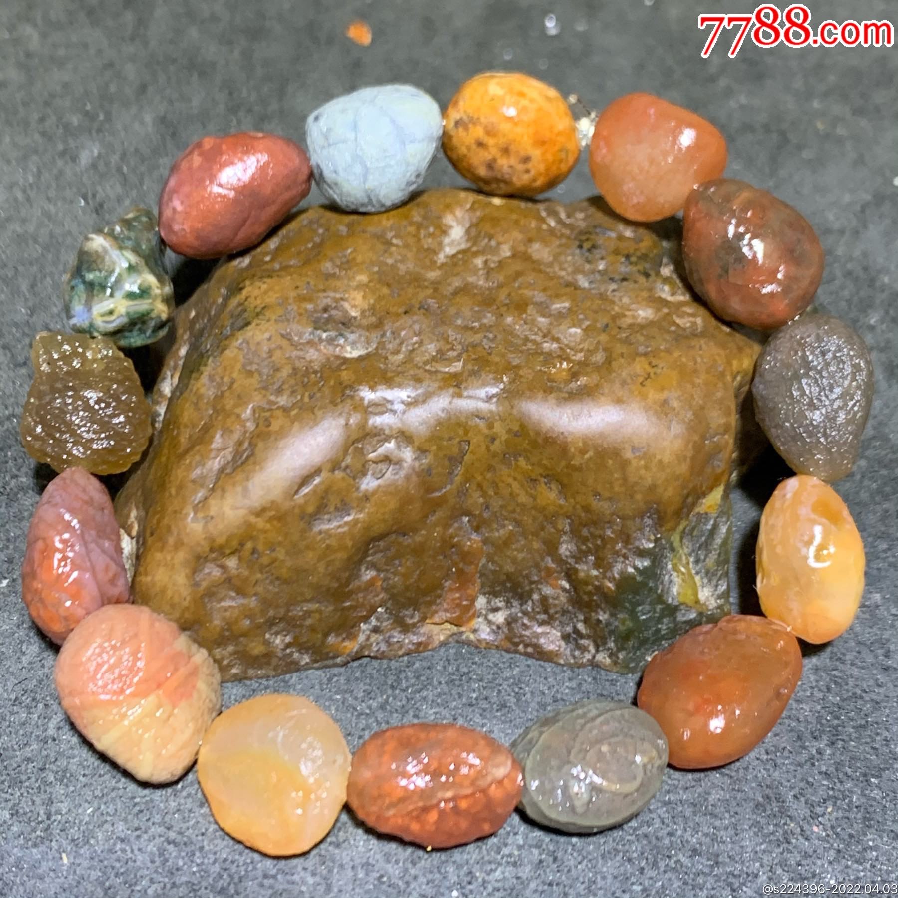 精美阿拉善多宝筋脉石原石手串一条