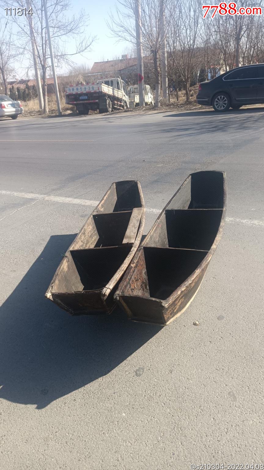 乡下收的民国时期的小船一对完整包老正常使用