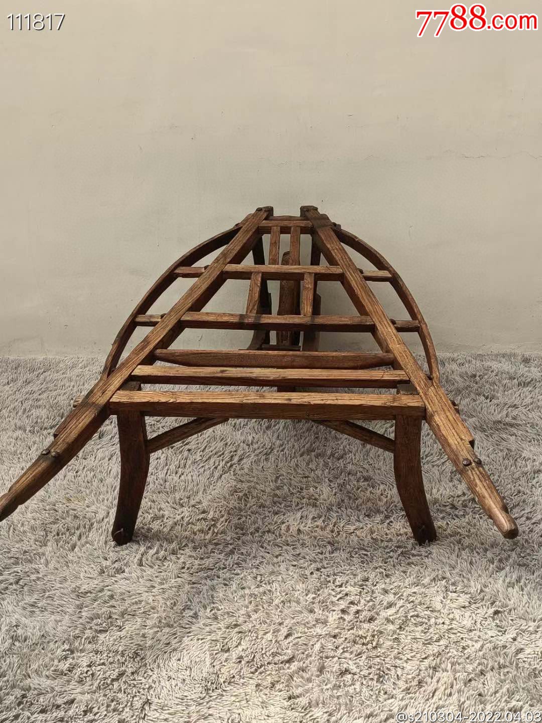 清代太平车榆木独轮车品相一流结实可正常使用民俗老物件怀旧收藏复古