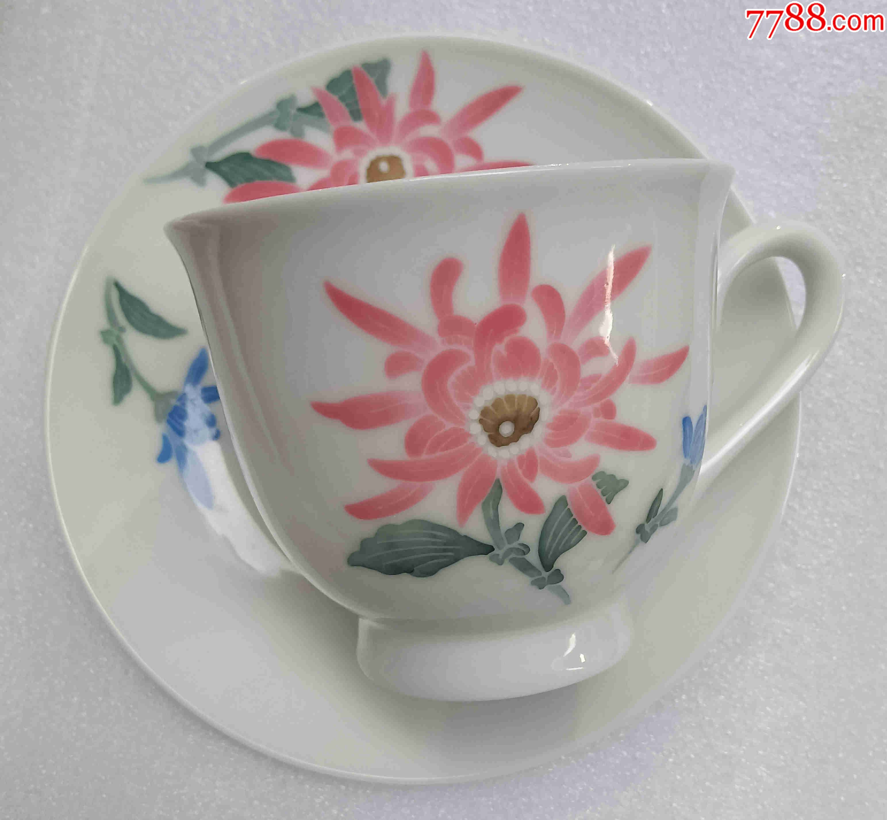 l醴陵瓷菊花杯碟