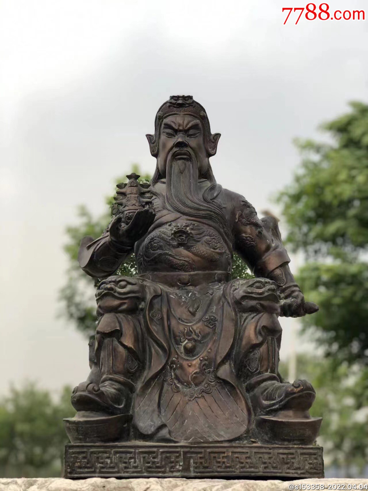 民国铜制关公重三十斤