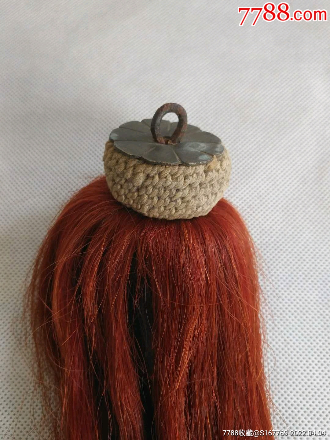 清代关刀犀牛尾红缨完整无