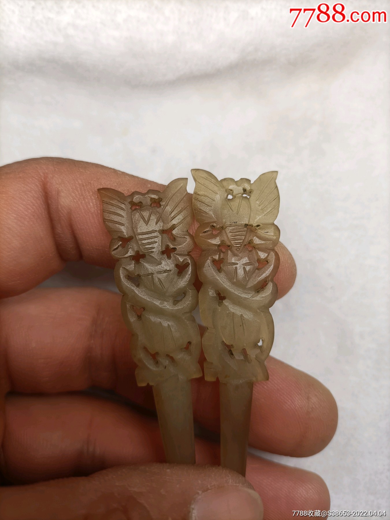晚清岫玉簪子