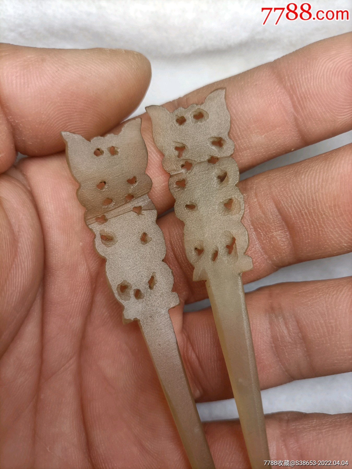 晚清岫玉簪子