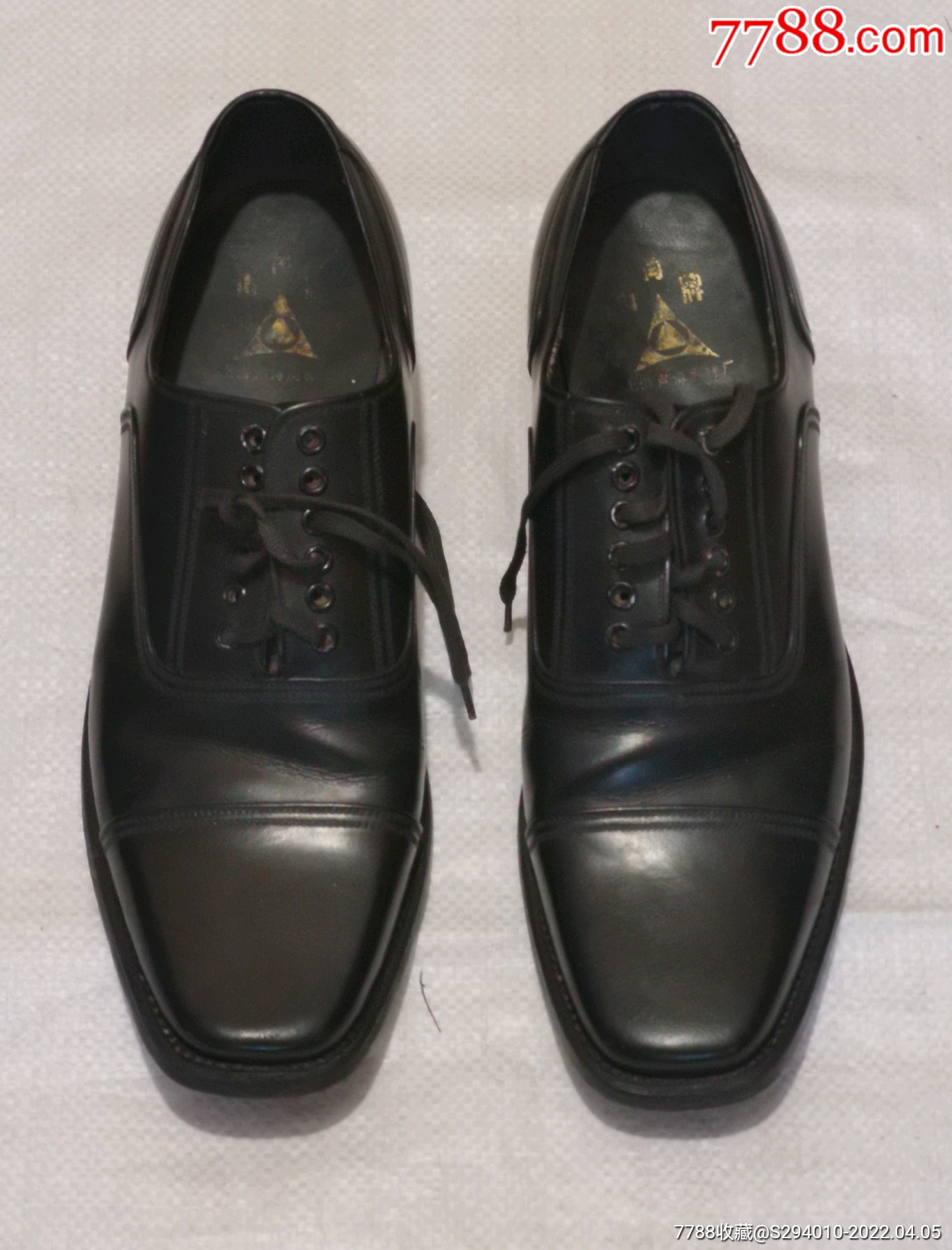 美品二手全牛三接头皮鞋一双40码