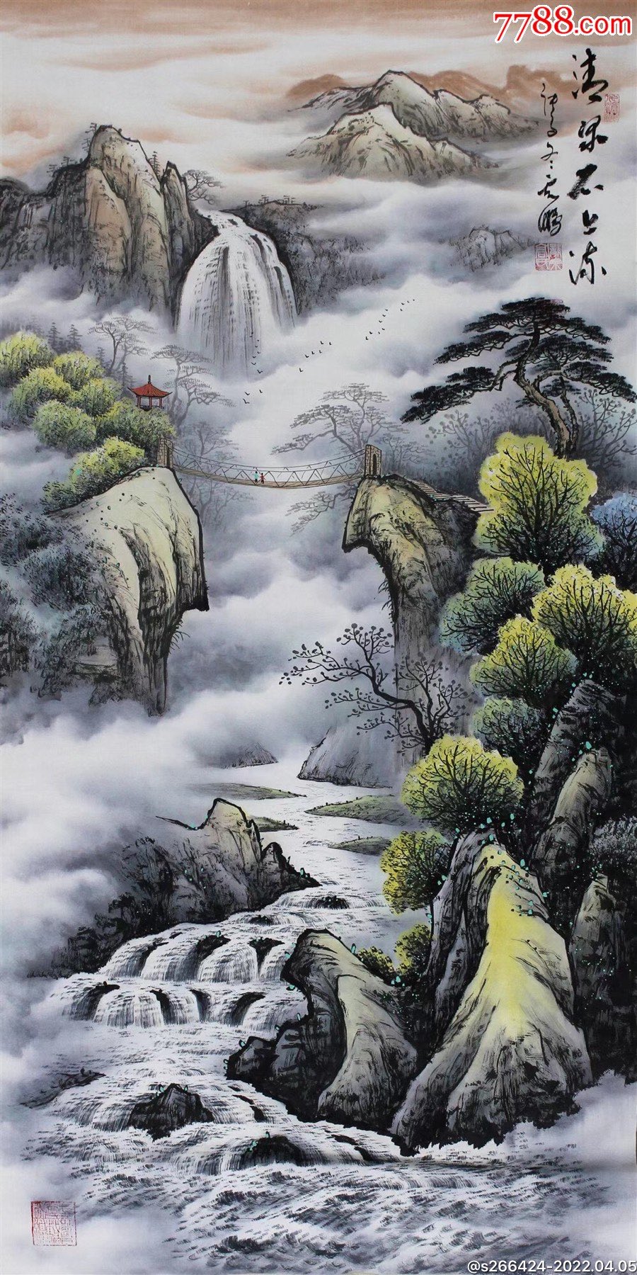 高云鹏(龙吟山河万里晴)_山水国画原作_第2张_7788茶具