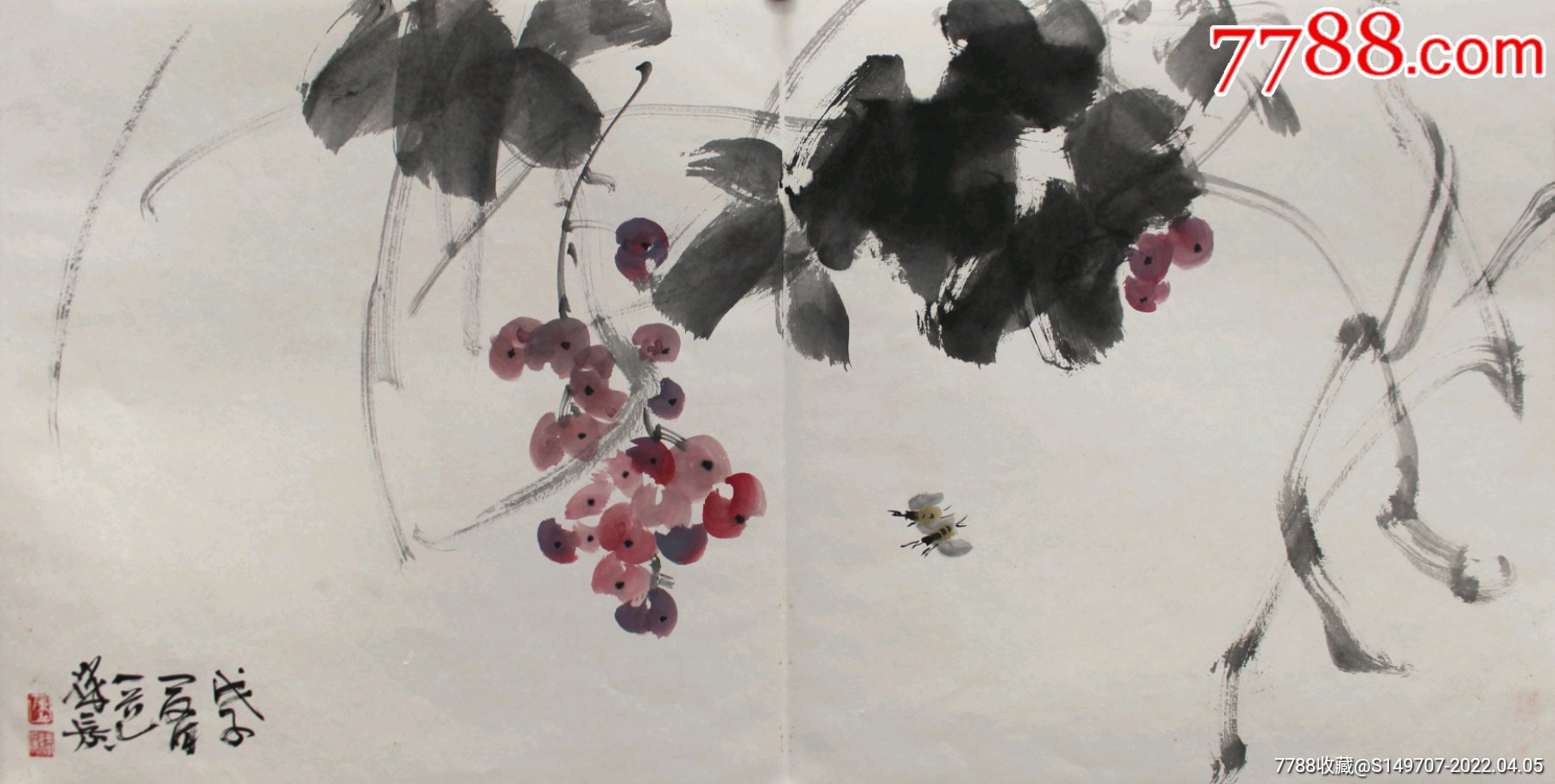 中国美协会员陈胜广作品【90㎝×45㎝】_花鸟国画原作_第1张_7788画册