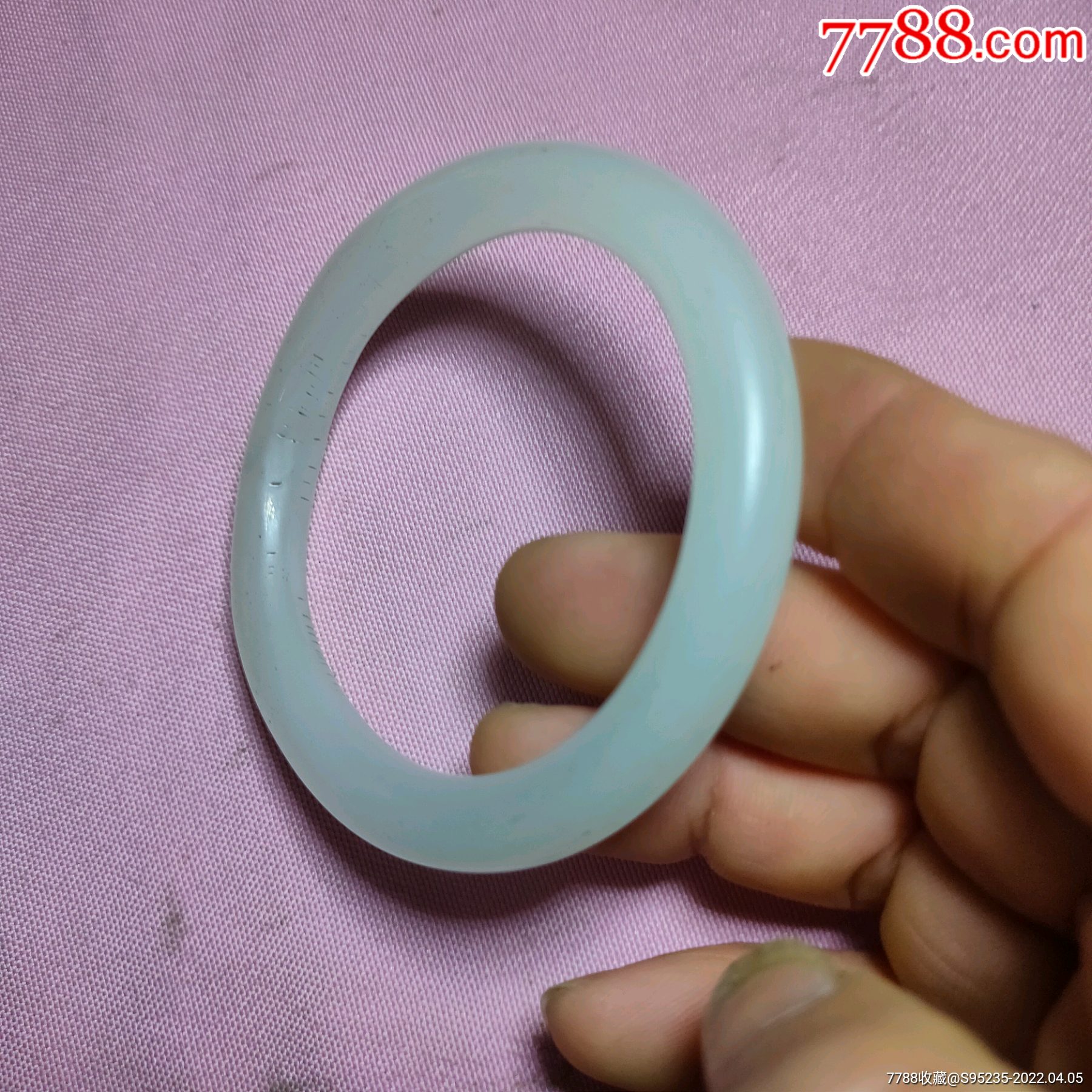 漂亮包老到清的仿和田白玉的琉璃手镯_价格260元_第1张_7788商城