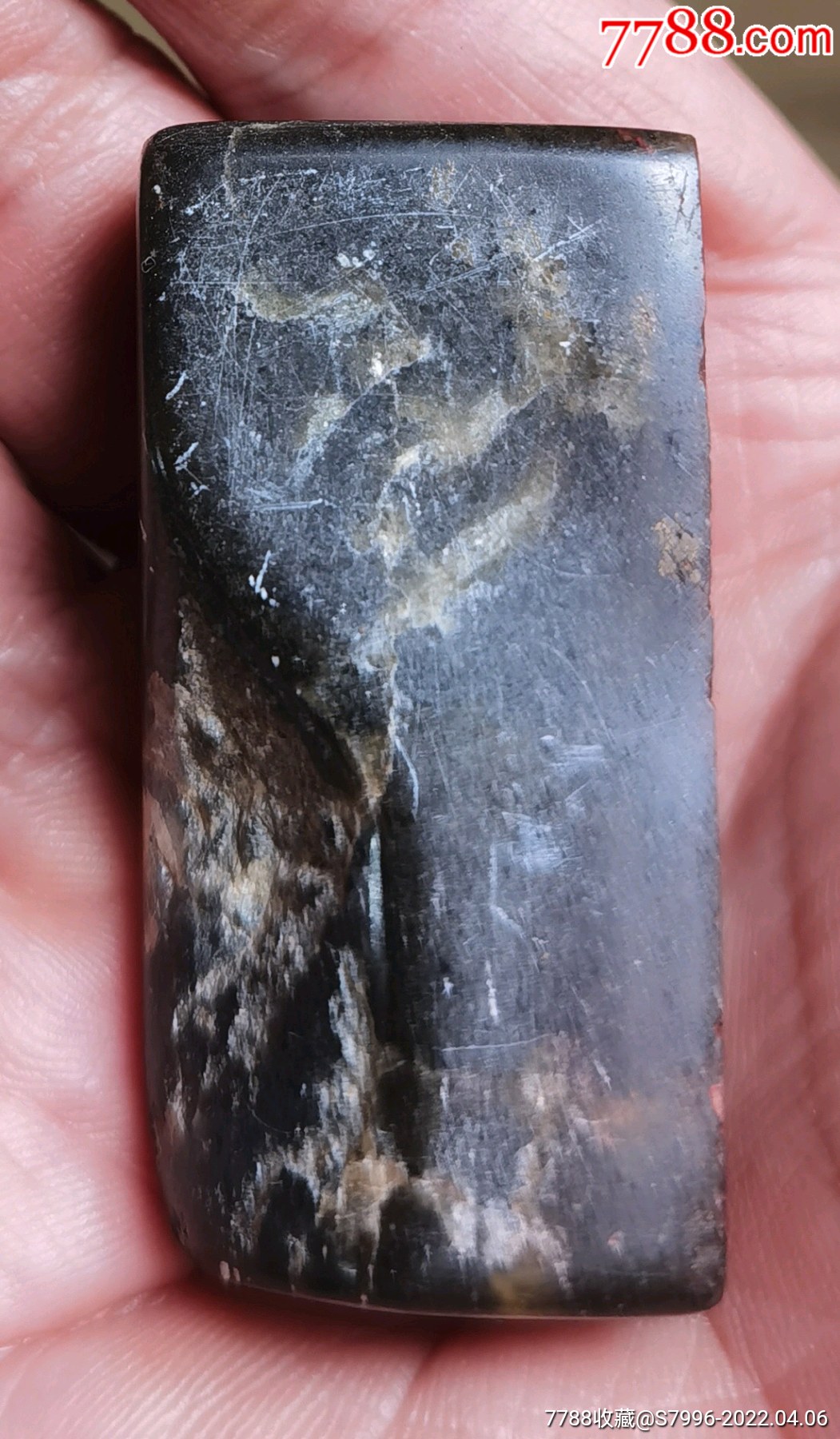 随形老艾叶绿印章_寿山石印_第2张_7788门票