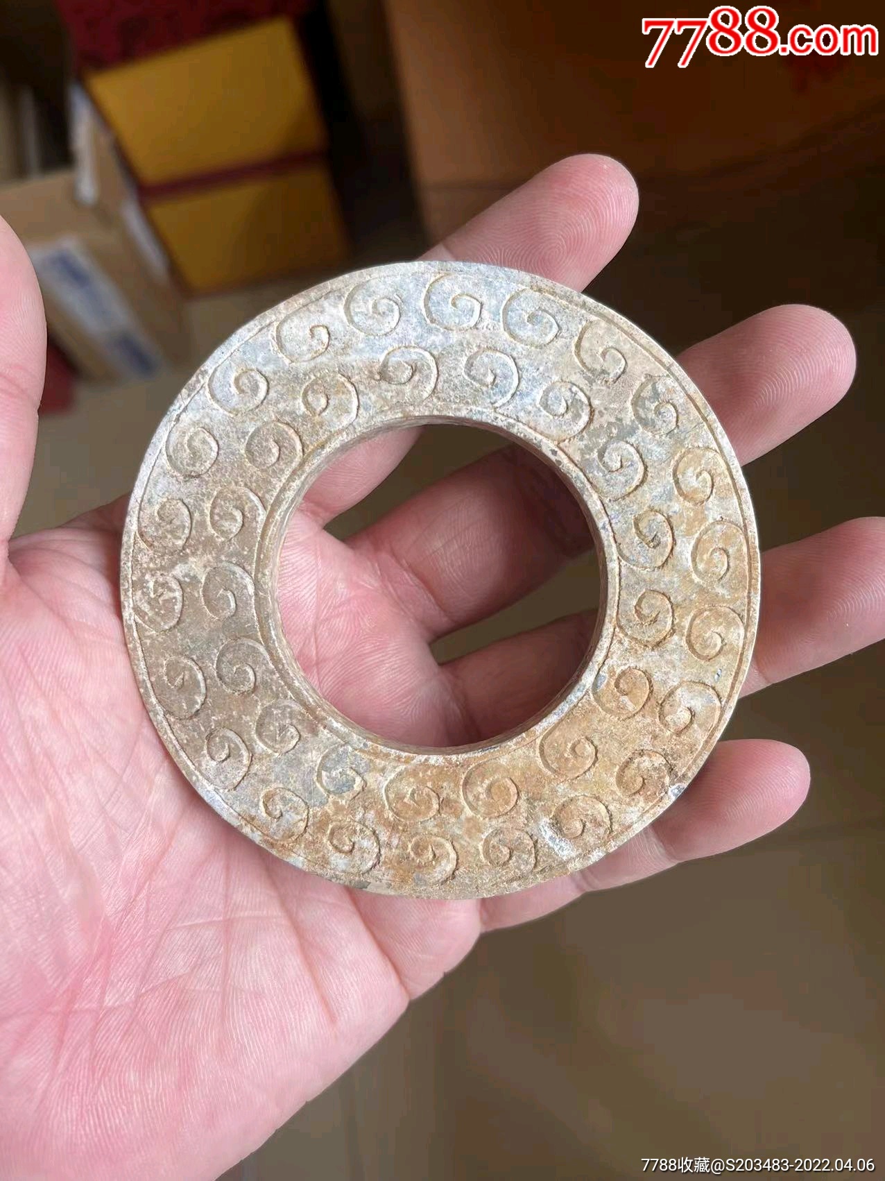 汉代玉璧玉壁老玉器有两处暗裂_价格6899元【天然原石缘】_第1张_7788