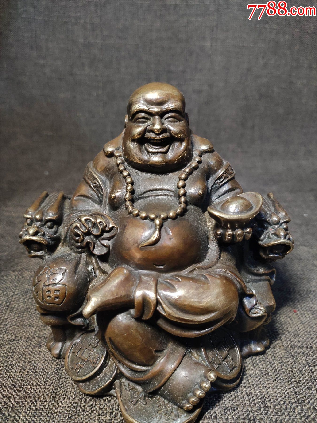 弥勒佛_铜像/铜佛像_产地图片_收藏价值_7788奇石收藏