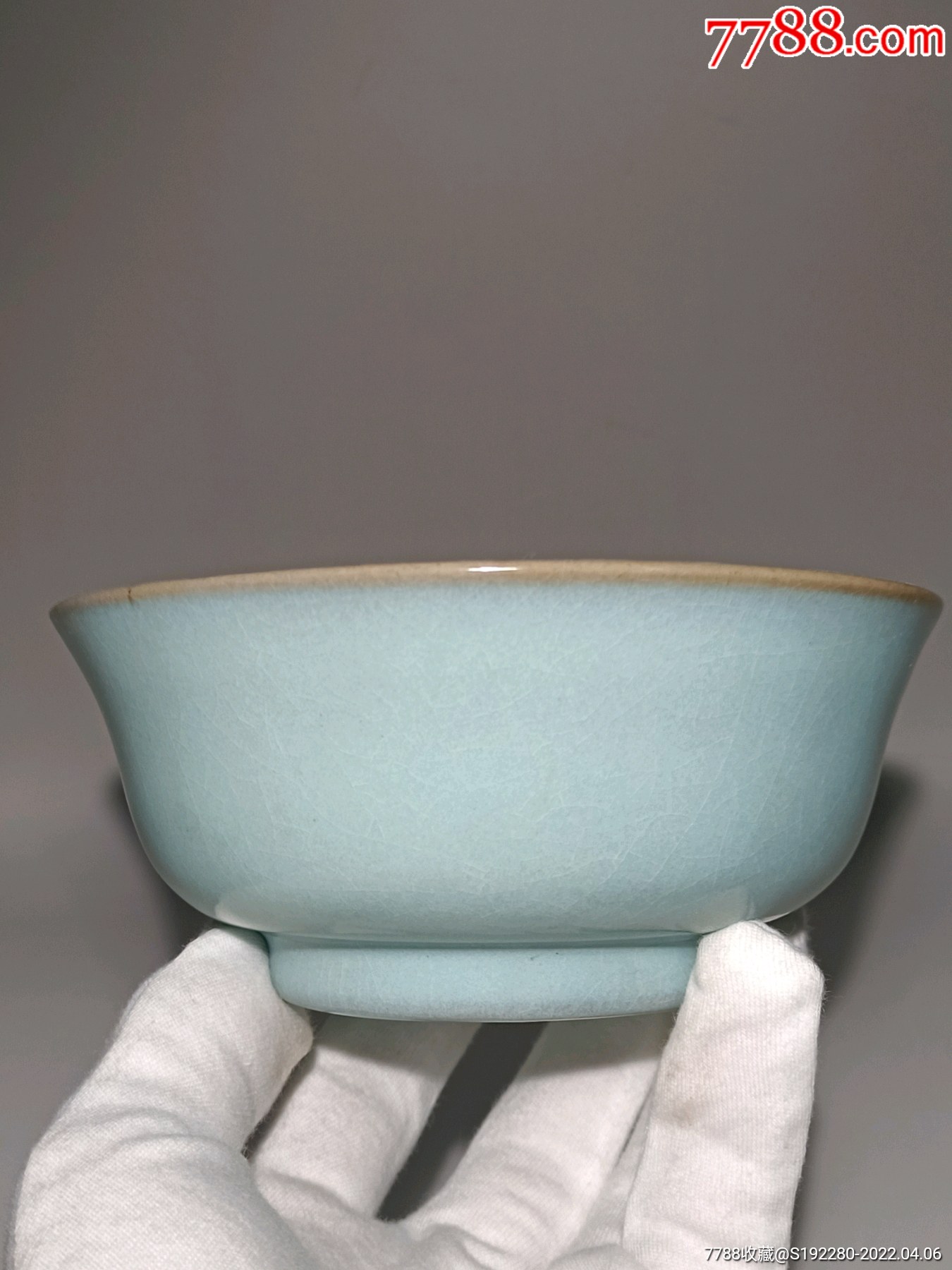 汝窑碗(工艺品),天青色直径143cm高65cm