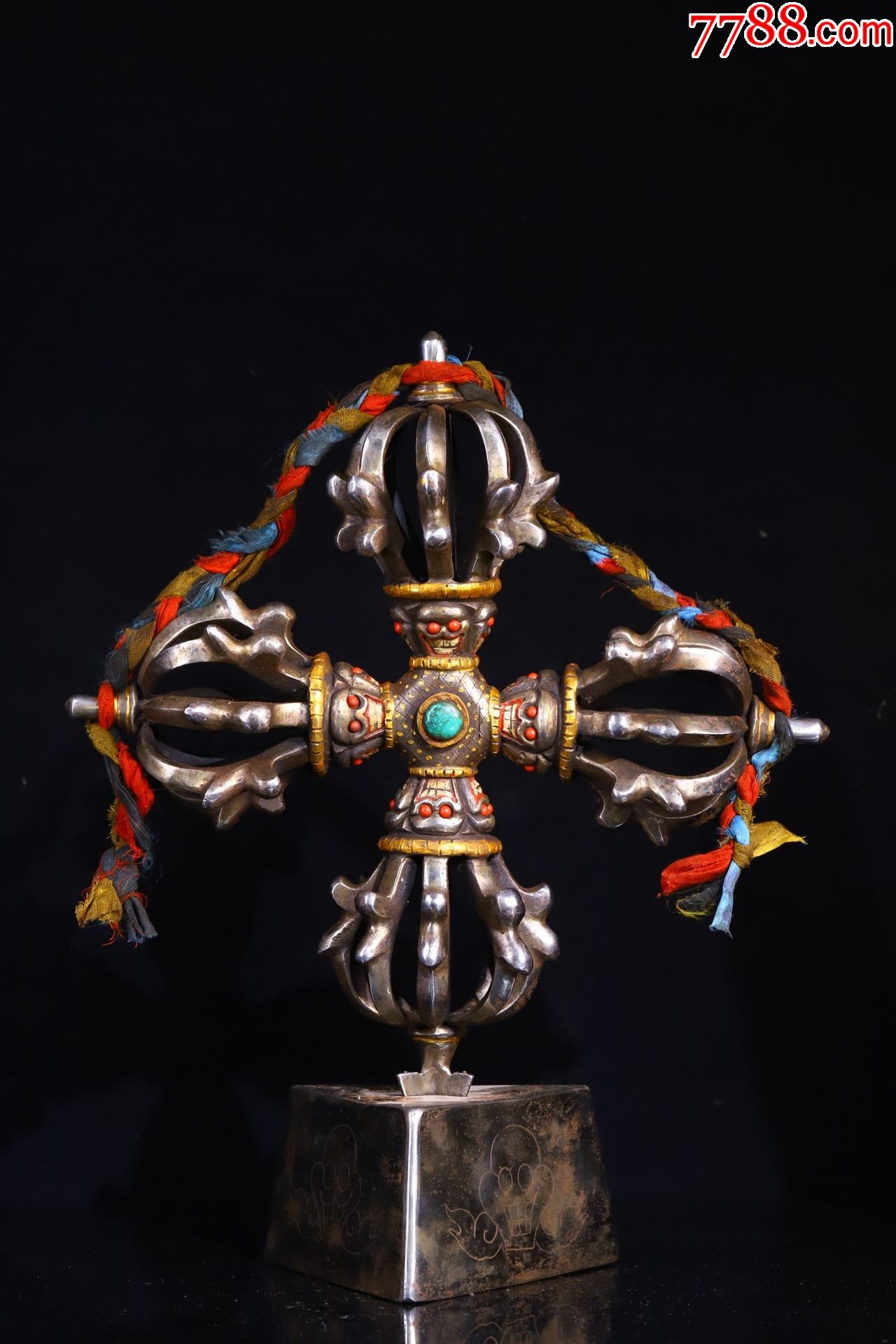 镶嵌宝石老十字金刚杵法器a91s30f