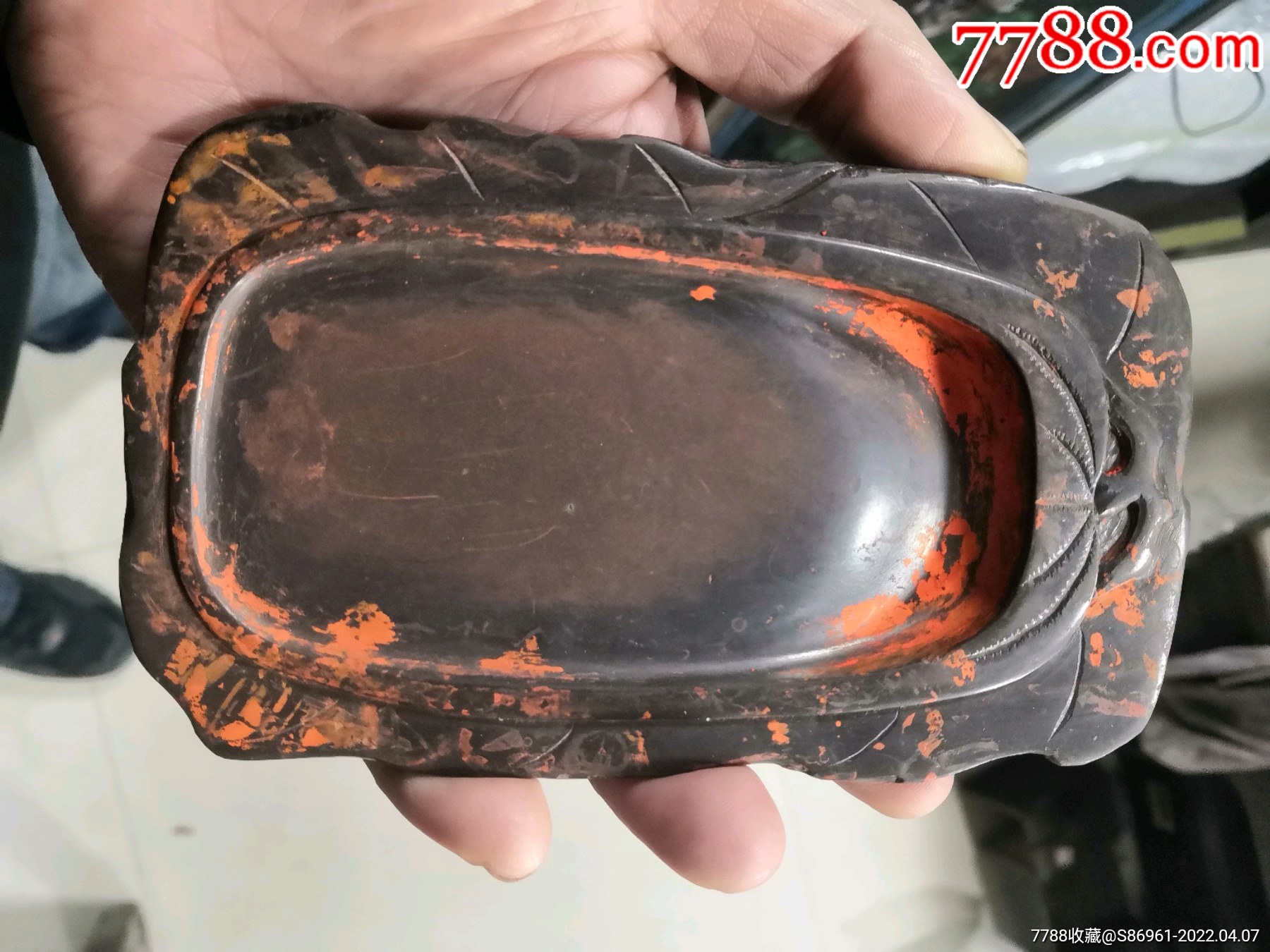 品￥30099老石头砚台两个_十五贯一品堂7品￥10099清代紫端砚全品