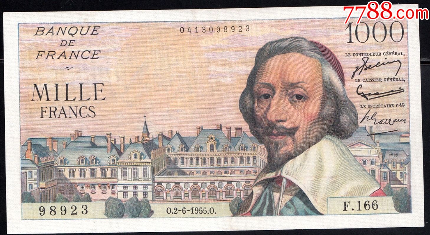 法国1000元纸币图片图片