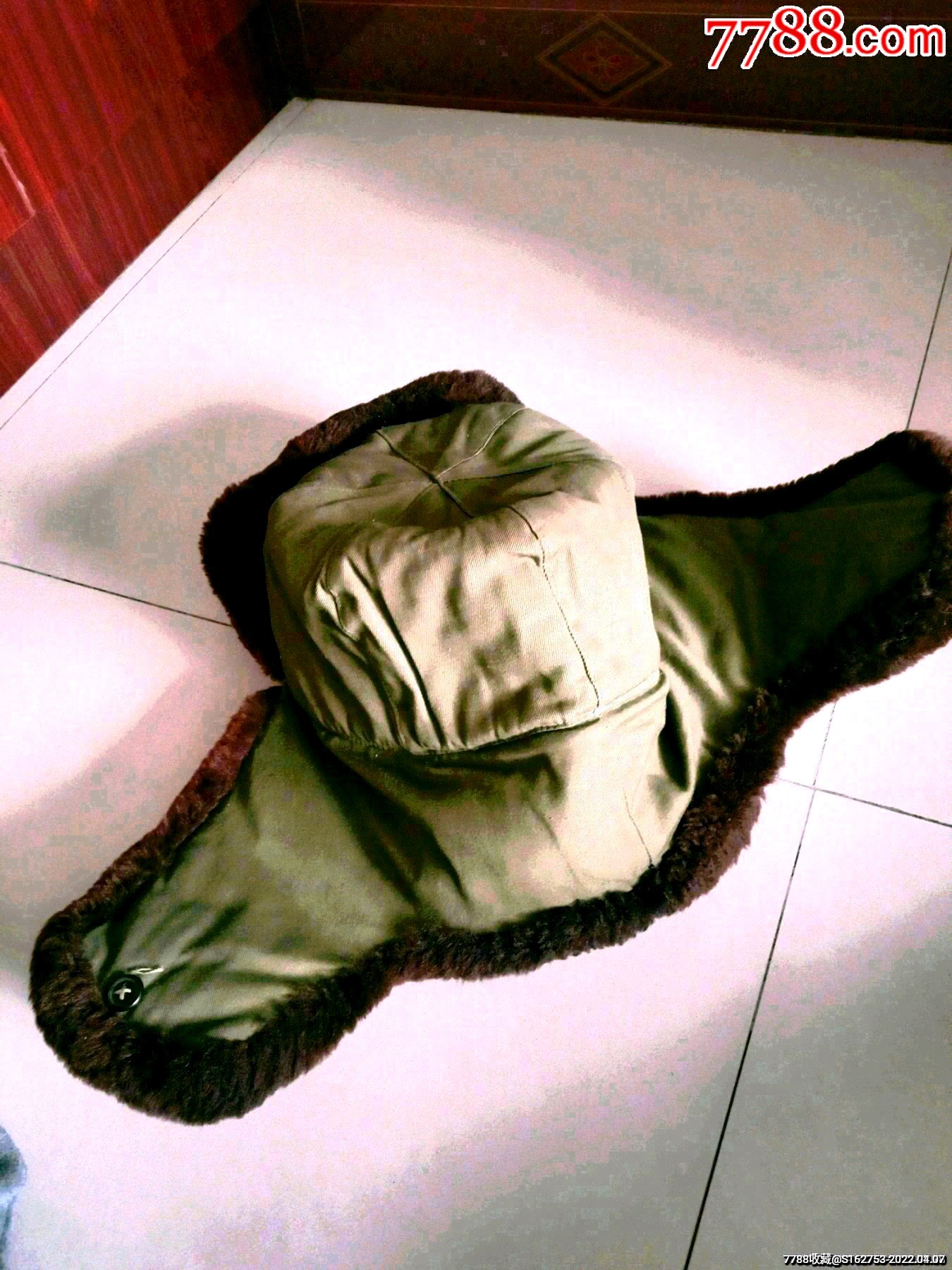 八十年代剪绒棉帽子一顶