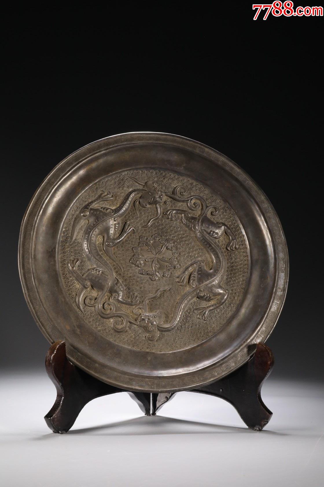 龙纹瓜果盘尺寸2211cm重427g