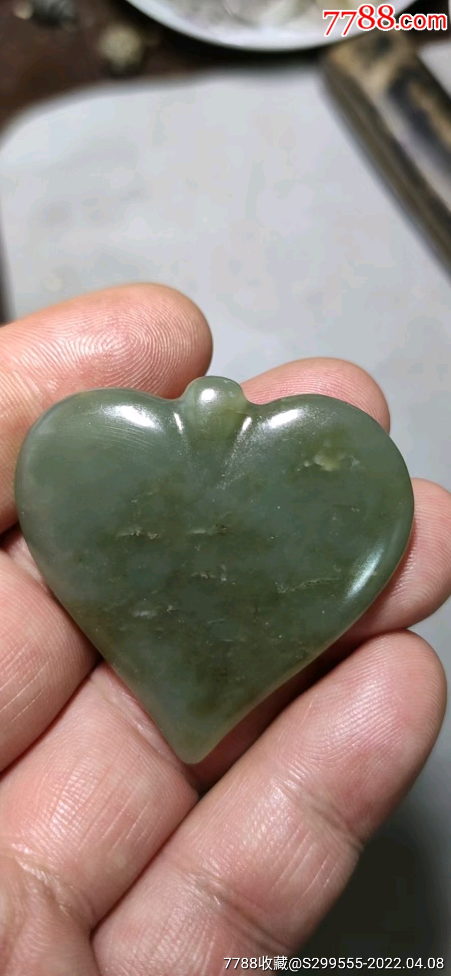 老和田玉!心型挂坠!如图完整漂亮!43/42/7.2-------21.