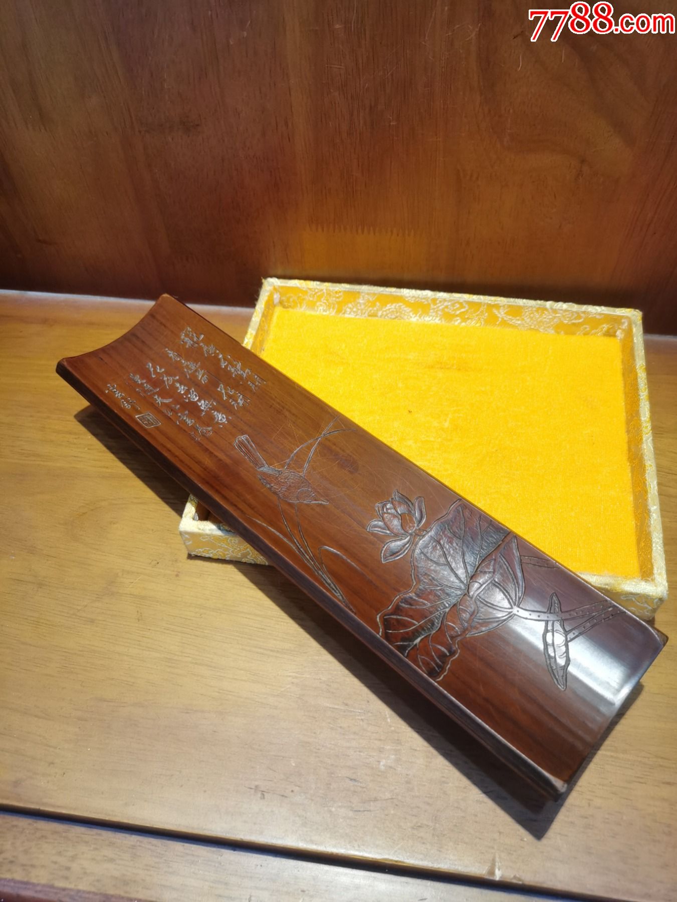 精品文玩回流清代花鸟老臂搁