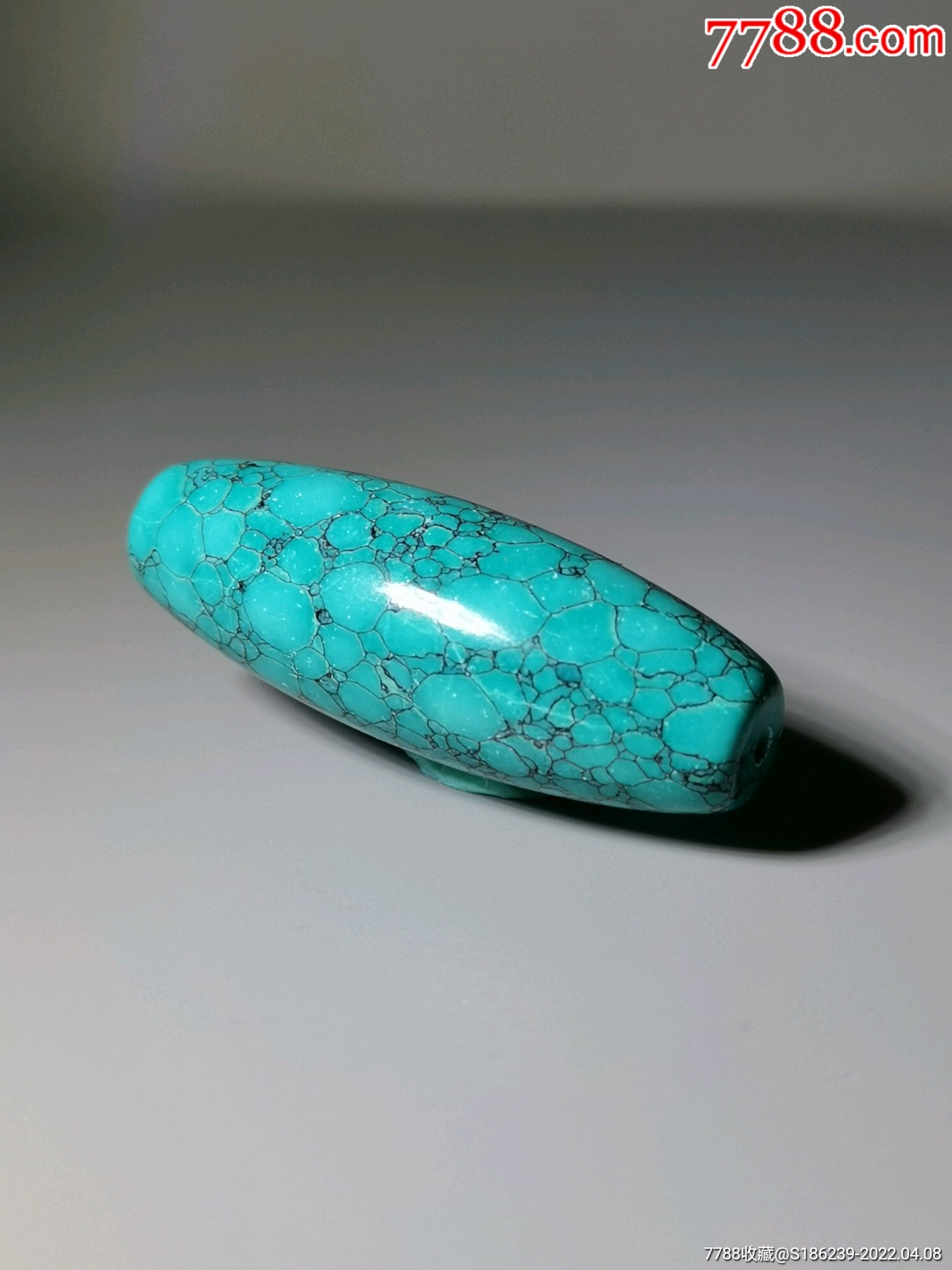 美品纹理松石勒子一见倾心规格4115mm