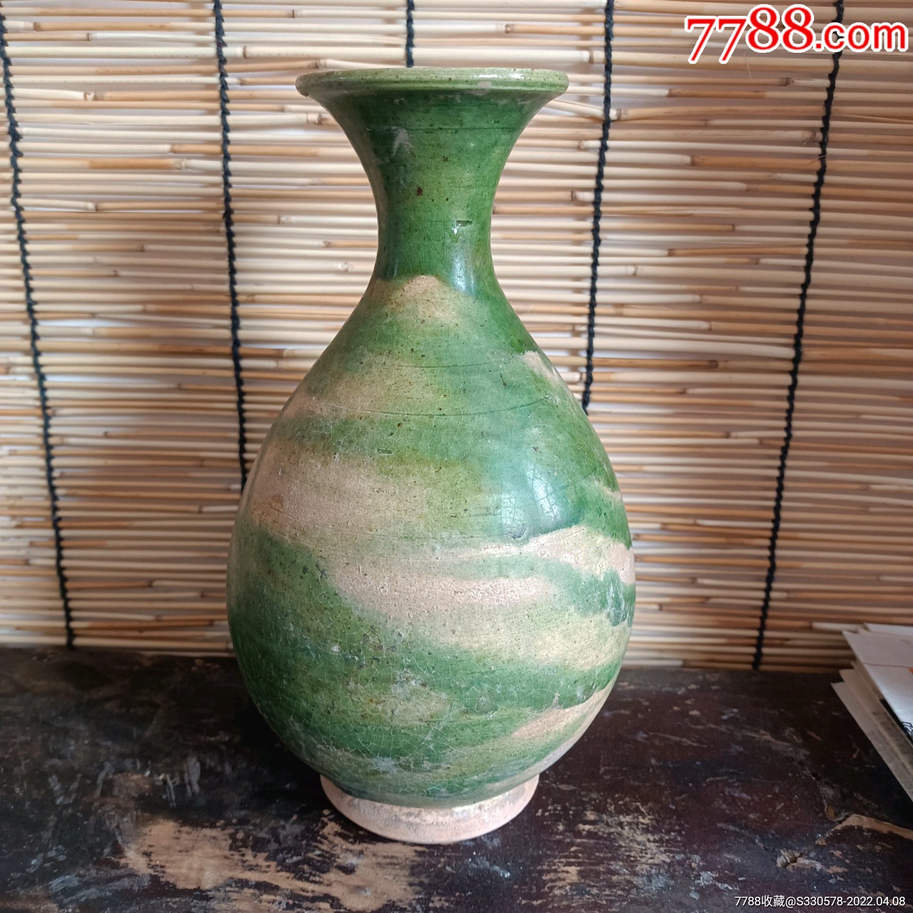 明代玉壶春瓶-绿釉瓷-7788商城__七七八八商品交易平台(7788.com)