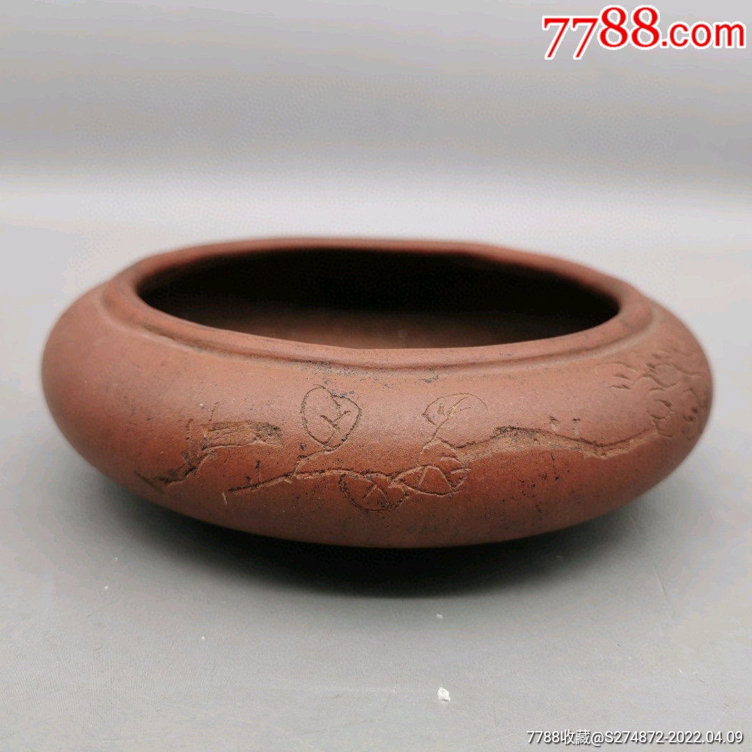 圆形紫砂笔洗水洗