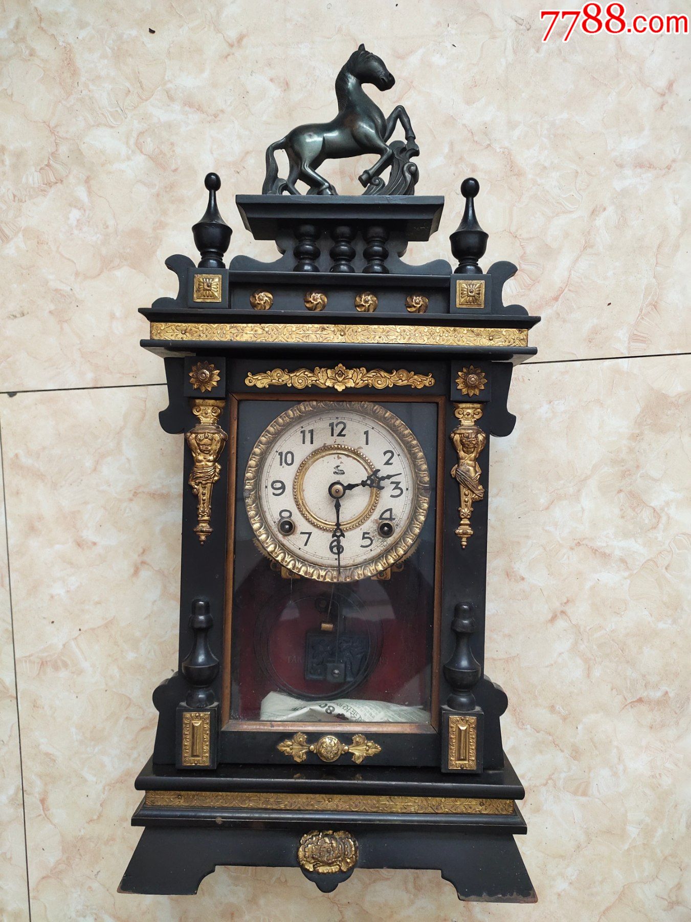 鹿牌马头座钟-价格:980元-se86432925-座钟/落地钟-零售-7788铜镜收藏