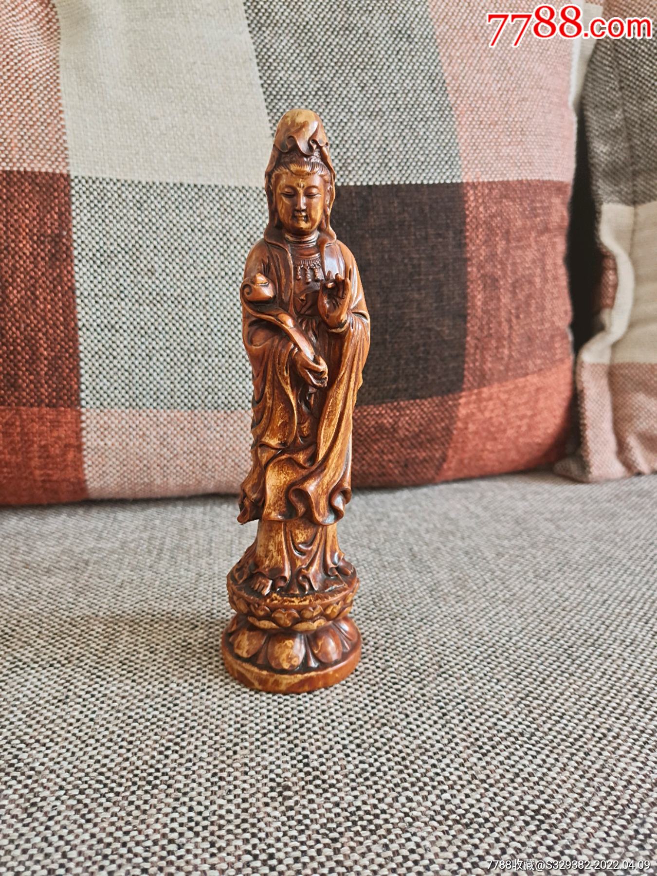 黄杨木雕观音像-价格:168元-se86435057-木佛像/人像-零售-7788收藏