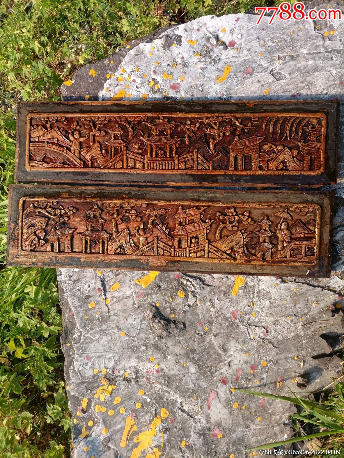 文革新农村新气象手工木雕花板_木雕花板_图片价格