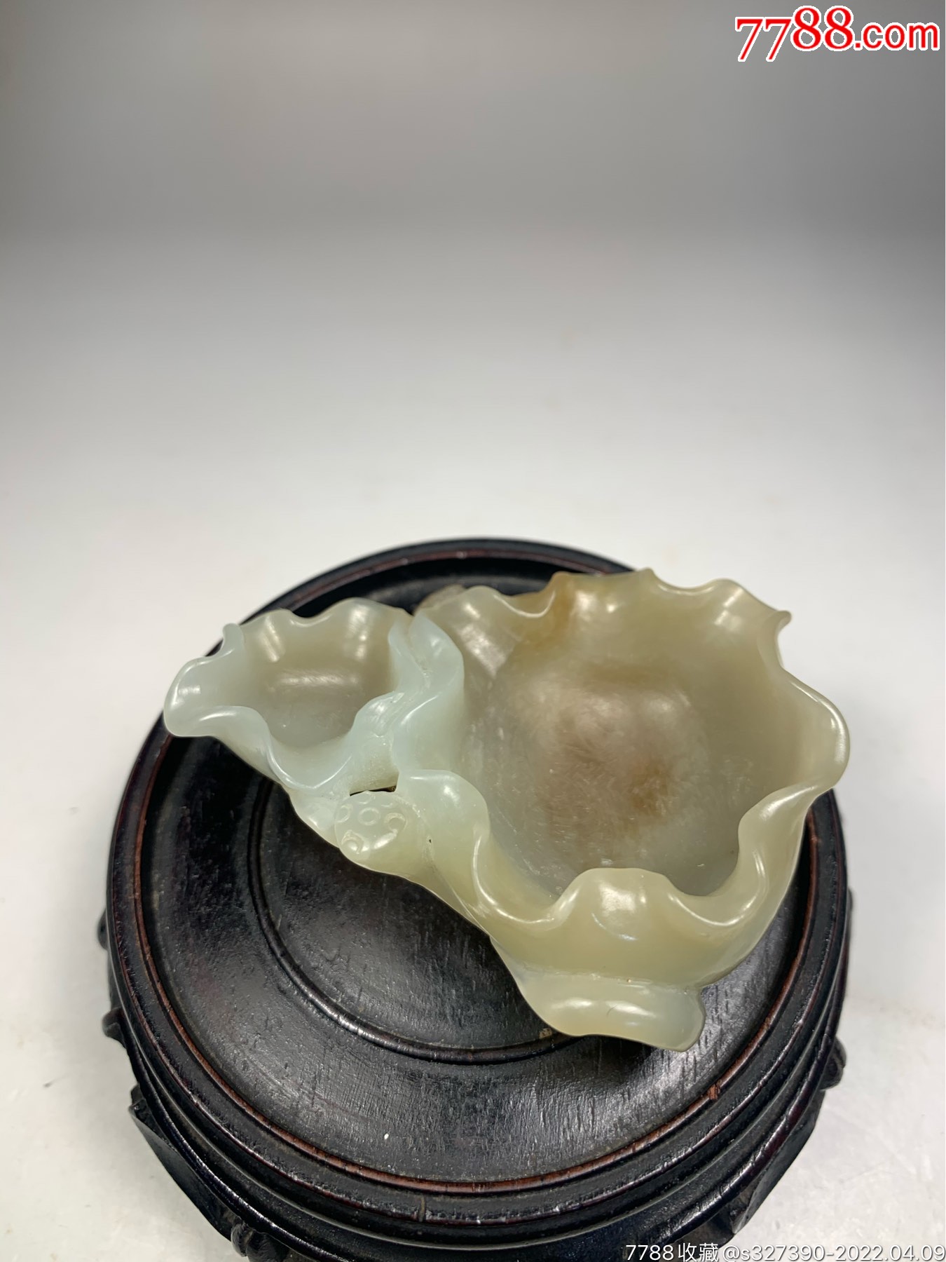 老玉和田玉明清荷叶笔洗_价格290元_第1张_7788收藏__收藏热线