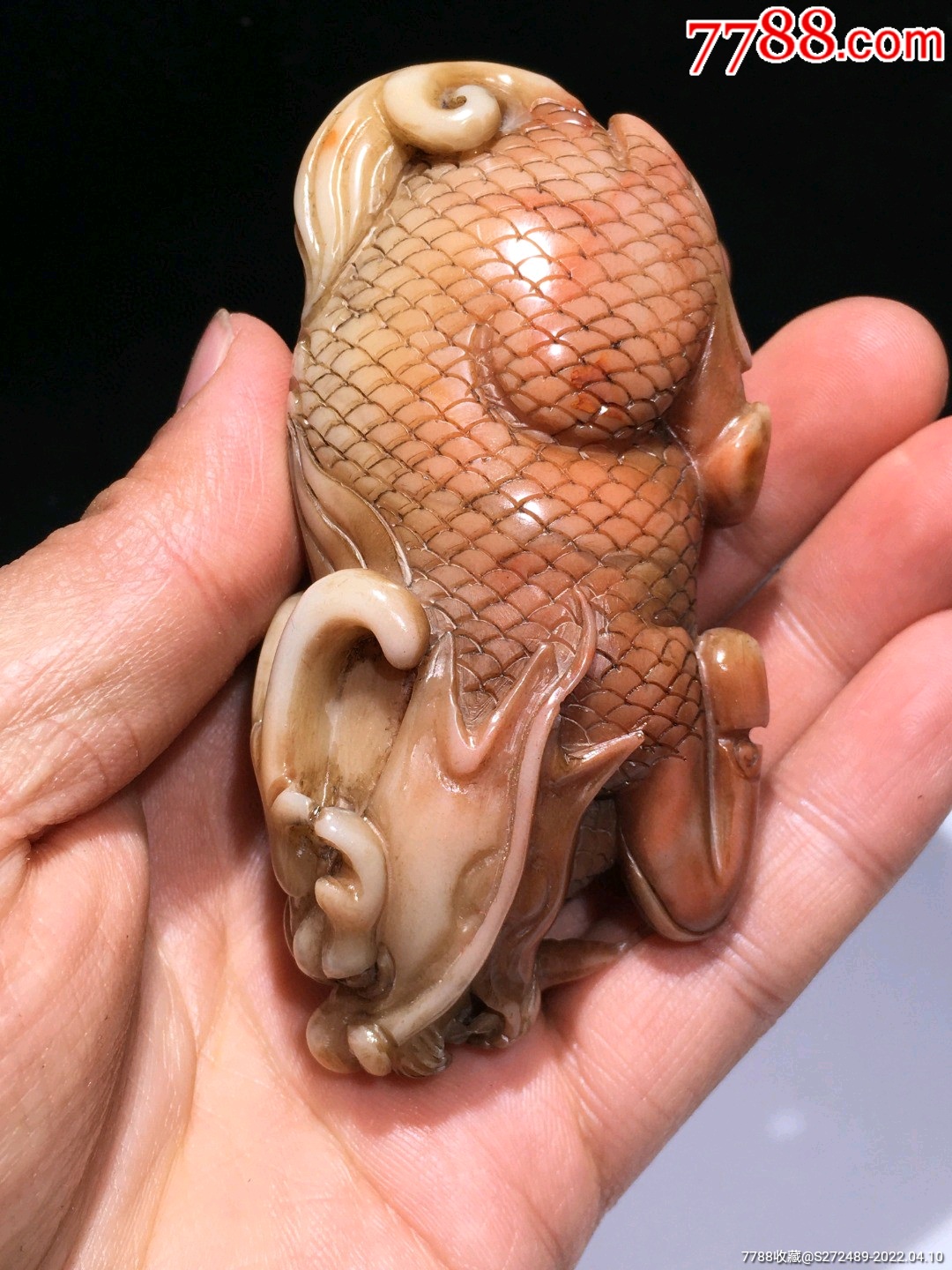 寿山石麒麟手把件不议价